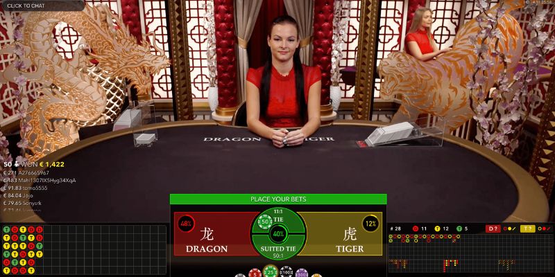 Đặt cược Dragon Tiger tại sảnh DG Casino CasinoMcw